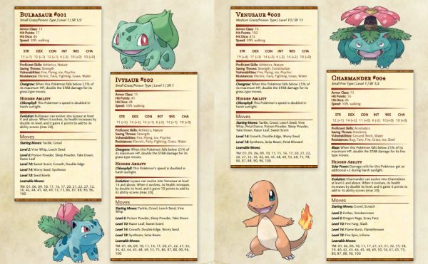 Pokemon 5e Monster Manual