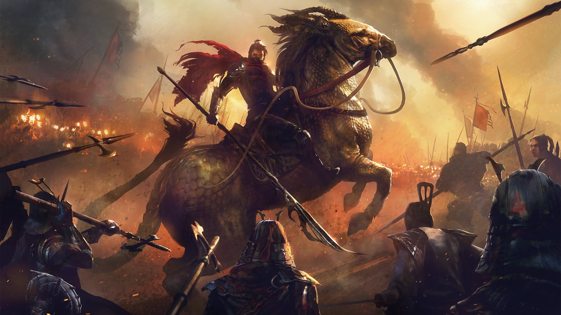 Fighter on horse