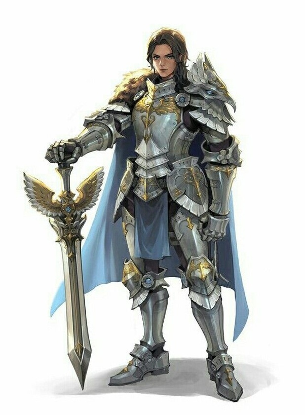 D&D paladin female.