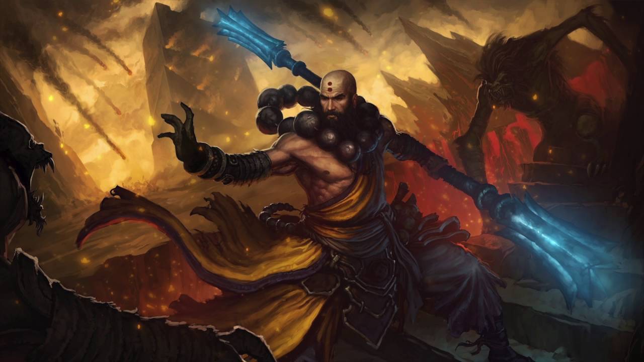 dnd monk fighting demons