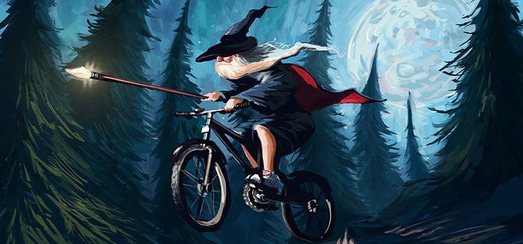 dnd wizard on bike