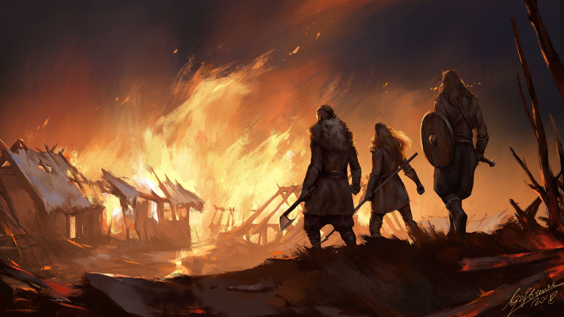 dnd burning village